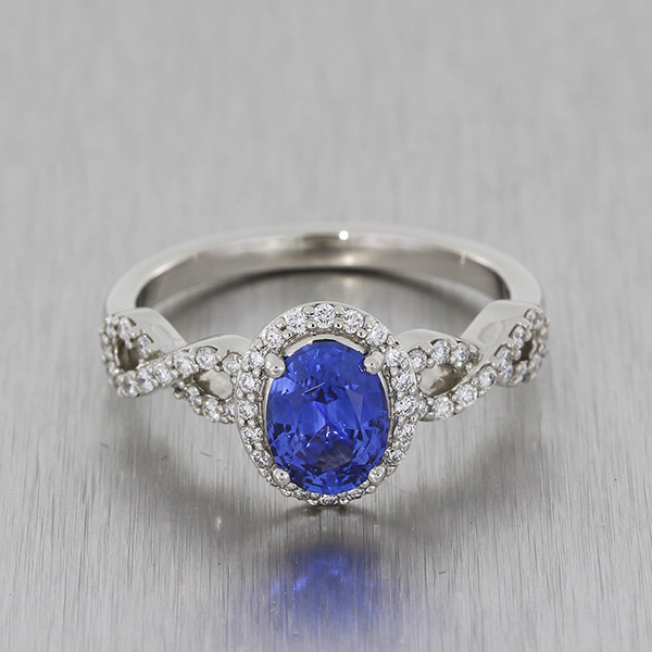 Sapphire and diamond infinity on sale ring